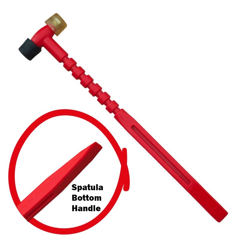PDR Plastik Çekiç (Spatula Saplı) + 2 Uç (Değiştirilebilir Sert ve Yumuşak Uçlu)