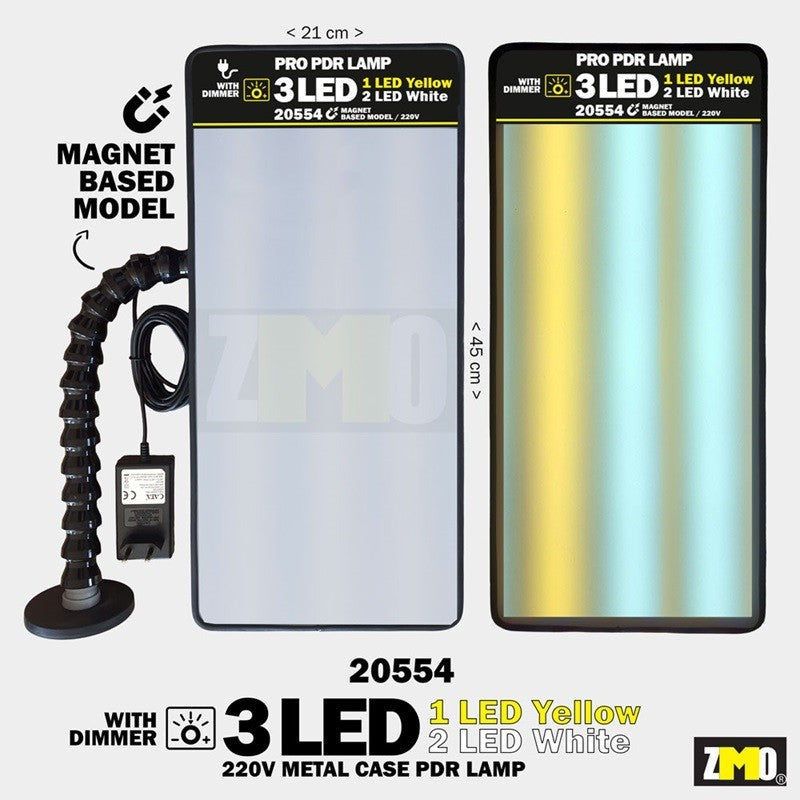 PDR Lamba Mıknatıslı 45x18cm 3 LED 220V (Metal Kasa)