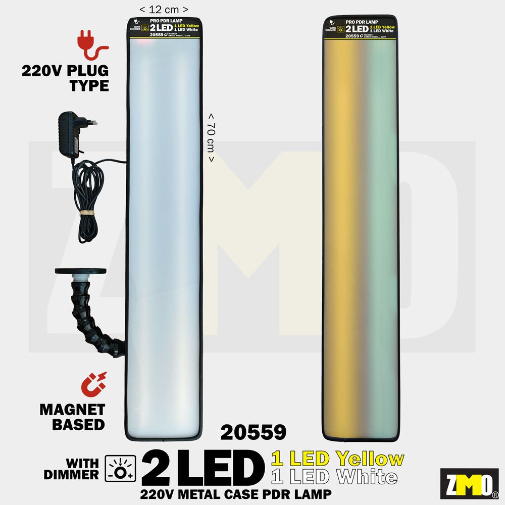 PDR Lamba Mıknatıslı Uzun Tip 70x12cm 2 LED 220V (Metal Kasa)